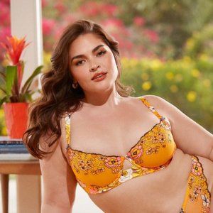 Savage x Fenty Mod Flower Poppy Lace Balconette Bra 38C